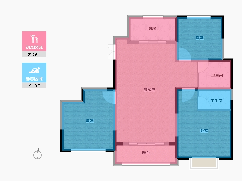 河南省-焦作市-西城家园北苑-108.00-户型库-动静分区