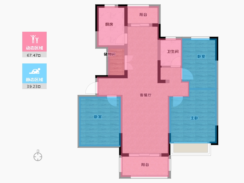 河南省-商丘市-建业·臻悦汇-95.00-户型库-动静分区