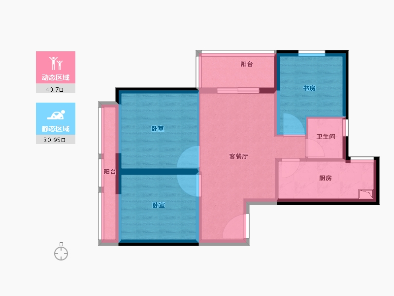 河南省-郑州市-汇泉景悦城-62.00-户型库-动静分区