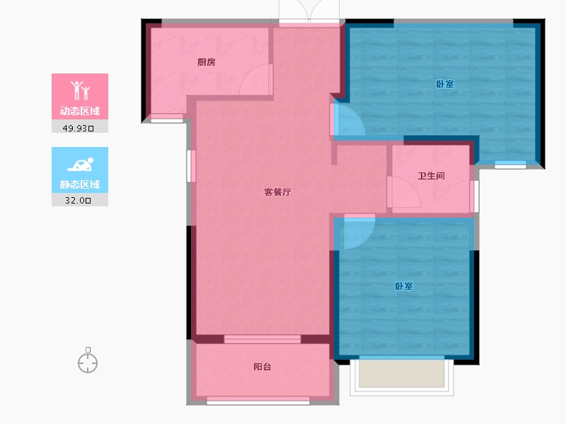 河南省-郑州市-大溪地-73.26-户型库-动静分区