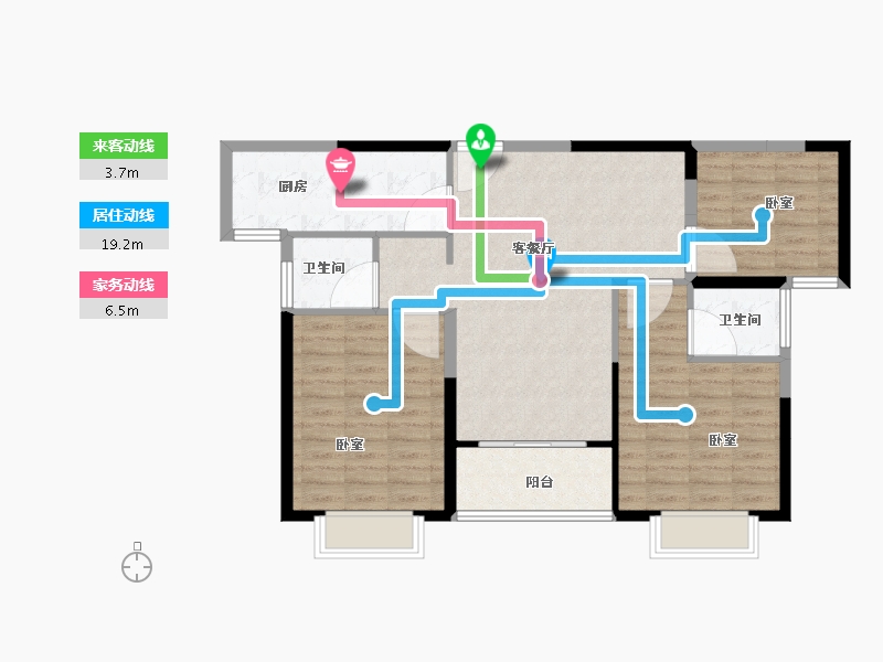 河南省-南阳市-龙都·臻品-91.17-户型库-动静线