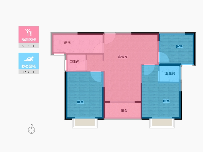 河南省-南阳市-龙都·臻品-91.17-户型库-动静分区