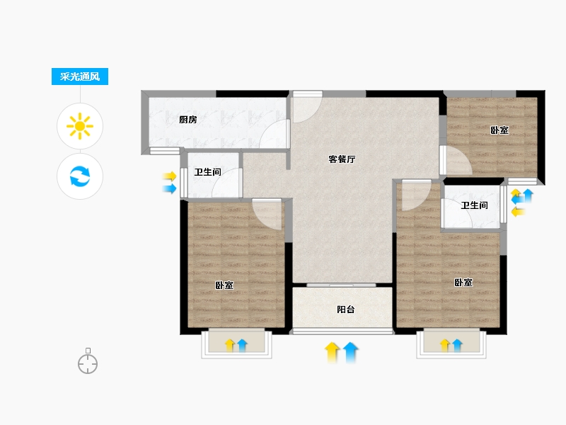 河南省-南阳市-龙都·臻品-91.17-户型库-采光通风