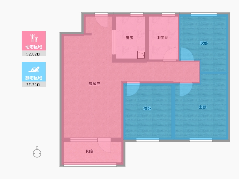 山东省-济南市-中海御景台-78.00-户型库-动静分区