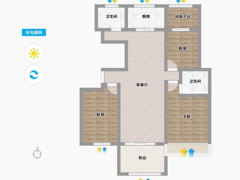 河南省-南阳市-盛世华城-92.02-户型库-采光通风