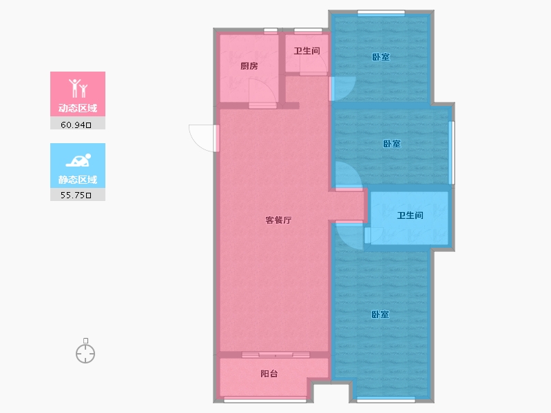 河南省-南阳市-金裕名门-104.60-户型库-动静分区