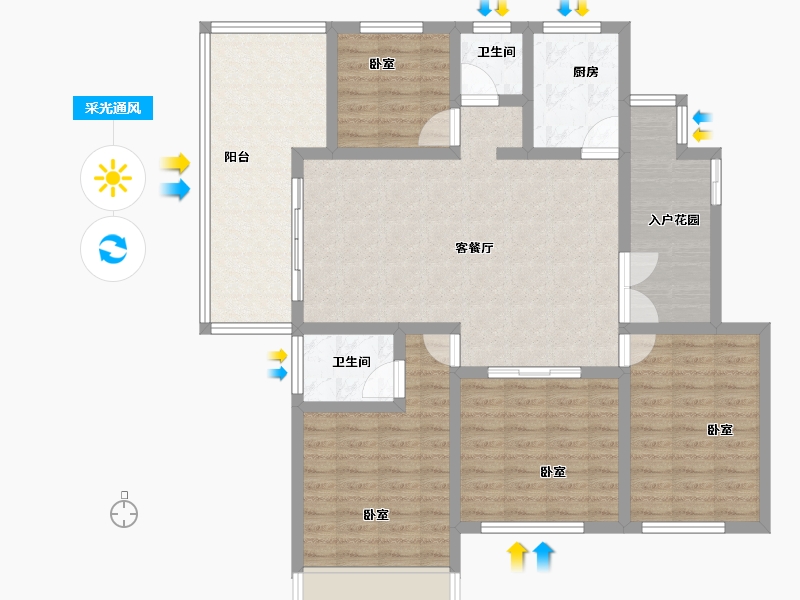 河南省-南阳市-南召壹号院-115.94-户型库-采光通风