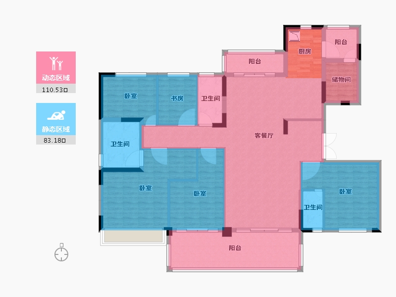 河南省-南阳市-淅川碧桂园·翡翠郡-176.00-户型库-动静分区