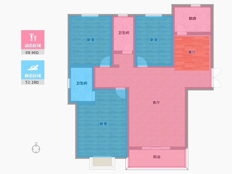 河南省-许昌市-香榭丽舍-107.99-户型库-动静分区