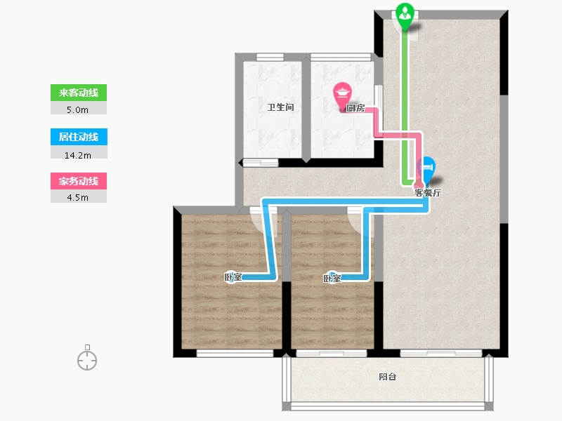 河南省-信阳市-世纪春城-81.07-户型库-动静线