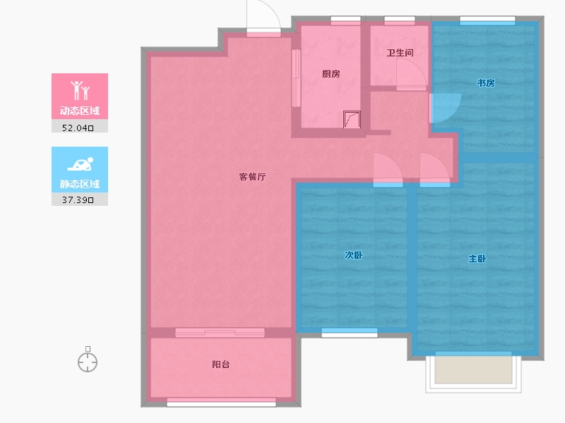 山东省-德州市-康博公馆-79.18-户型库-动静分区