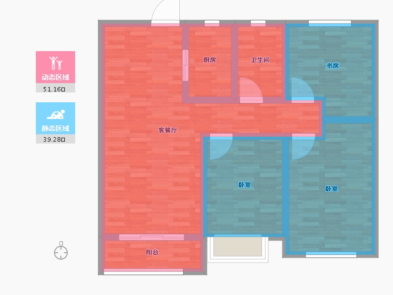 山东省-济南市-中海云著-80.00-户型库-动静分区