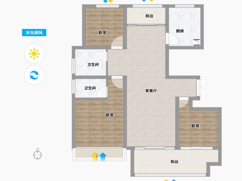 河南省-商丘市-柘城九如府-100.00-户型库-采光通风