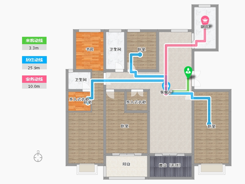 河南省-三门峡市-秀庭紫悦府-180.98-户型库-动静线