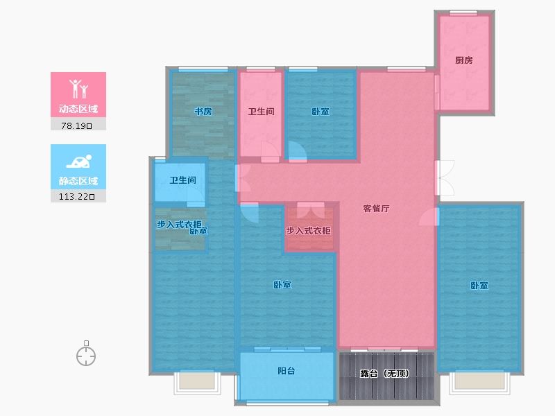 河南省-三门峡市-秀庭紫悦府-180.98-户型库-动静分区