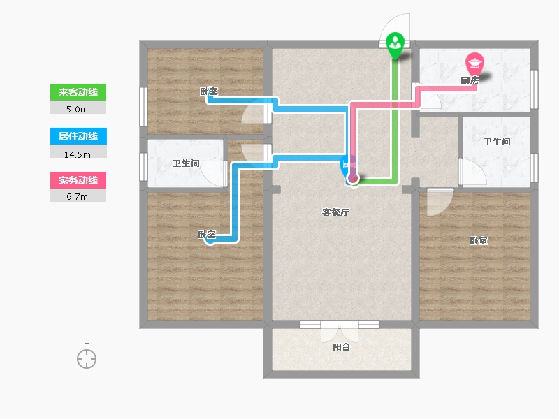 河南省-信阳市-和晟园小区-99.91-户型库-动静线