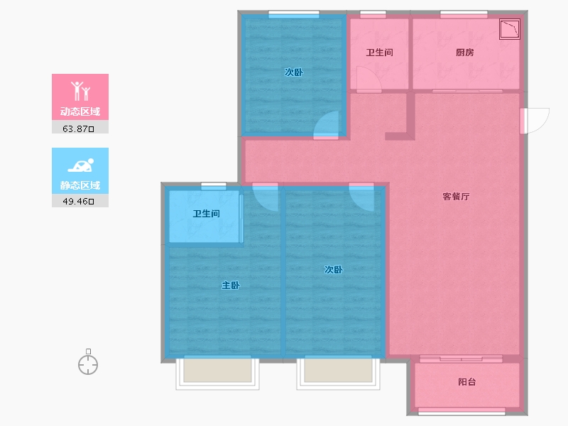 山东省-济南市-城发凤凰城-101.99-户型库-动静分区