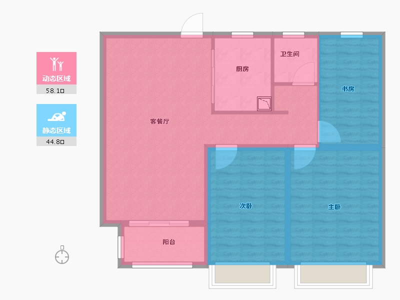 山东省-济南市-城发凤凰城-93.00-户型库-动静分区