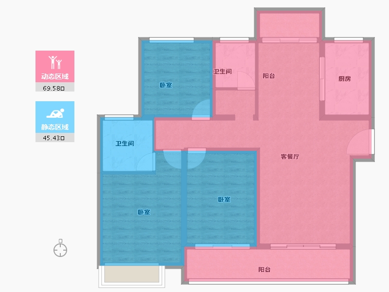 河南省-三门峡市-汉飞世界城-103.13-户型库-动静分区