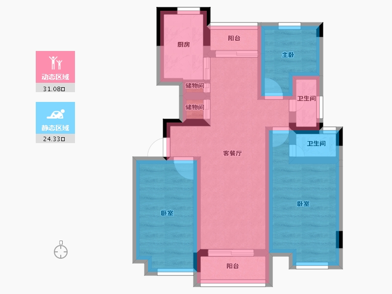 河南省-信阳市-建业春天里-46.24-户型库-动静分区