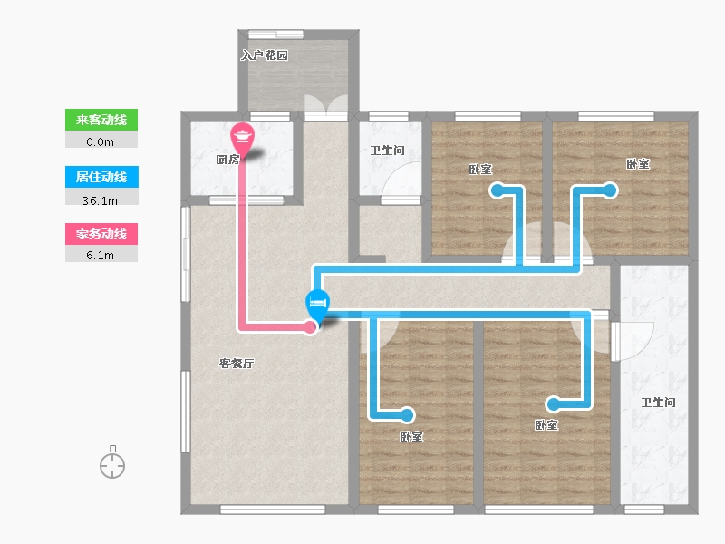 河南省-南阳市-南召壹号院-124.65-户型库-动静线