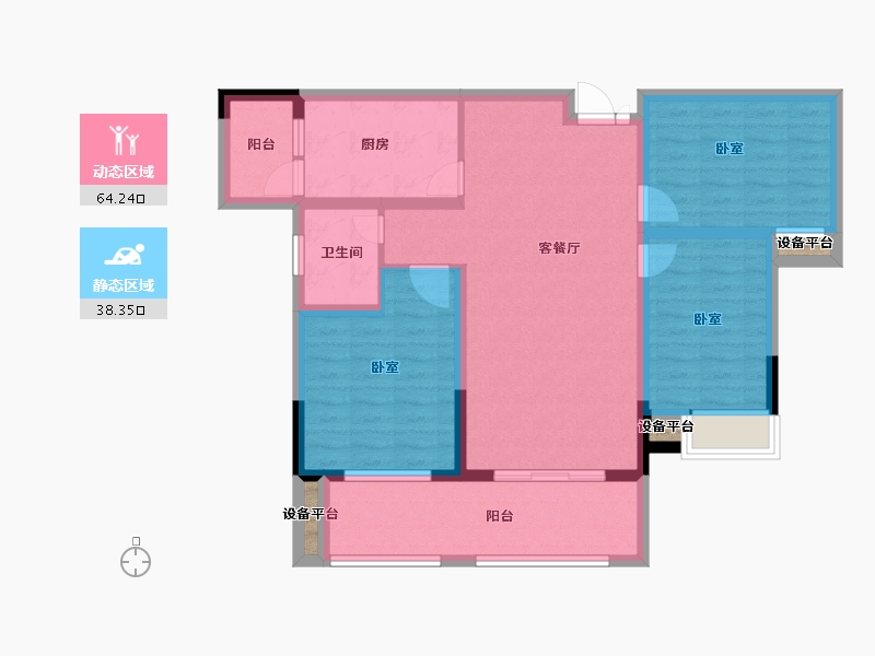 河南省-信阳市-锦都新城-92.58-户型库-动静分区