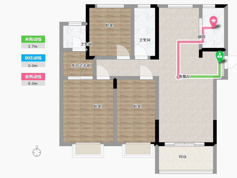 河南省-许昌市-碧湖云天-107.94-户型库-动静线