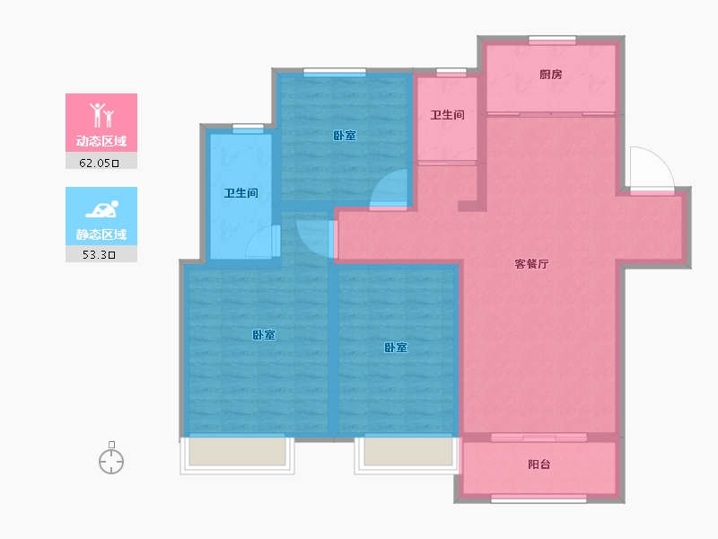 山东省-德州市-禹城东海城-103.00-户型库-动静分区