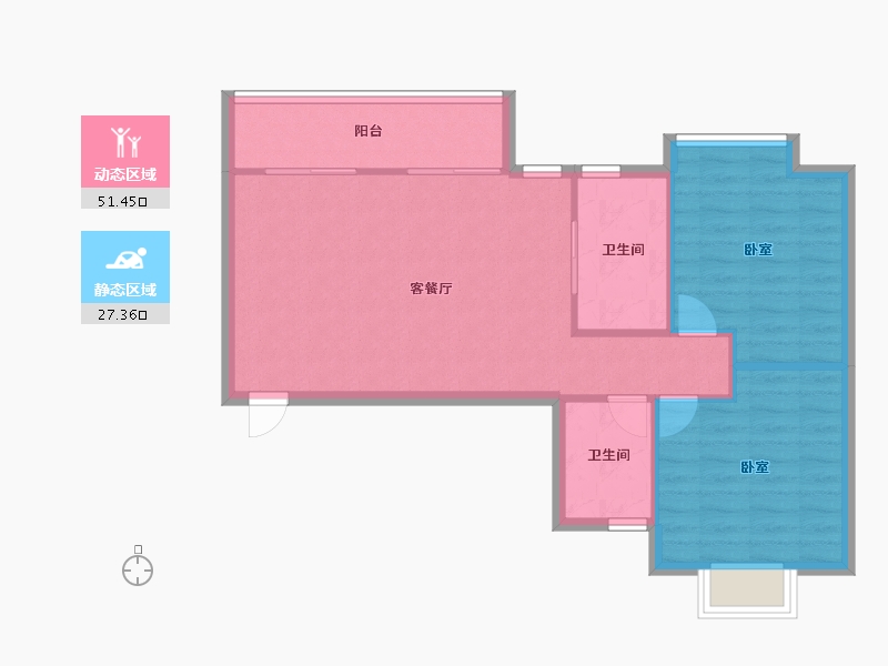 河南省-信阳市-御景阳光-71.98-户型库-动静分区