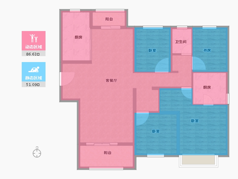 河南省-信阳市-隆盛帝景-124.00-户型库-动静分区