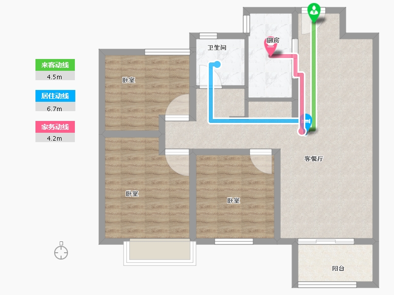 河南省-信阳市-隆盛帝景-86.00-户型库-动静线