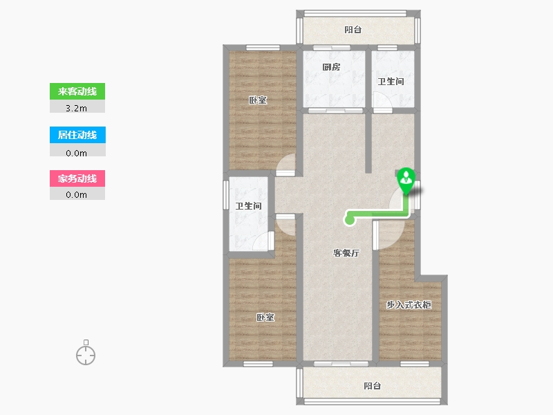 河南省-信阳市-中汇澜湾-105.00-户型库-动静线