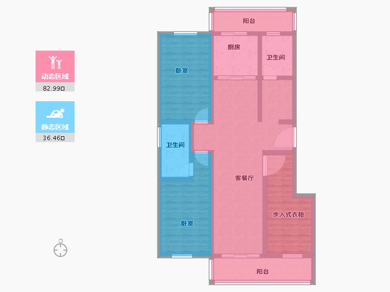 河南省-信阳市-中汇澜湾-105.00-户型库-动静分区