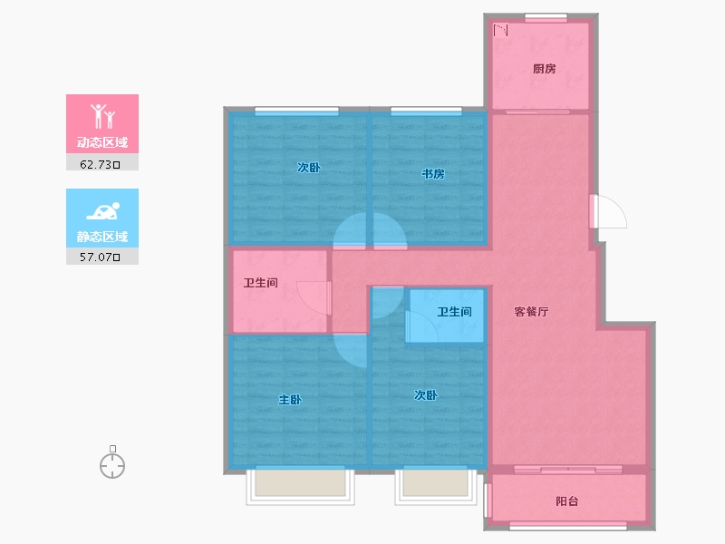 山东省-济南市-城发凤凰城-108.01-户型库-动静分区