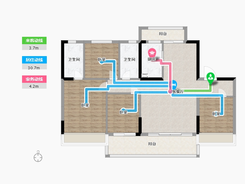 河南省-南阳市-淅川碧桂园·翡翠郡-114.00-户型库-动静线