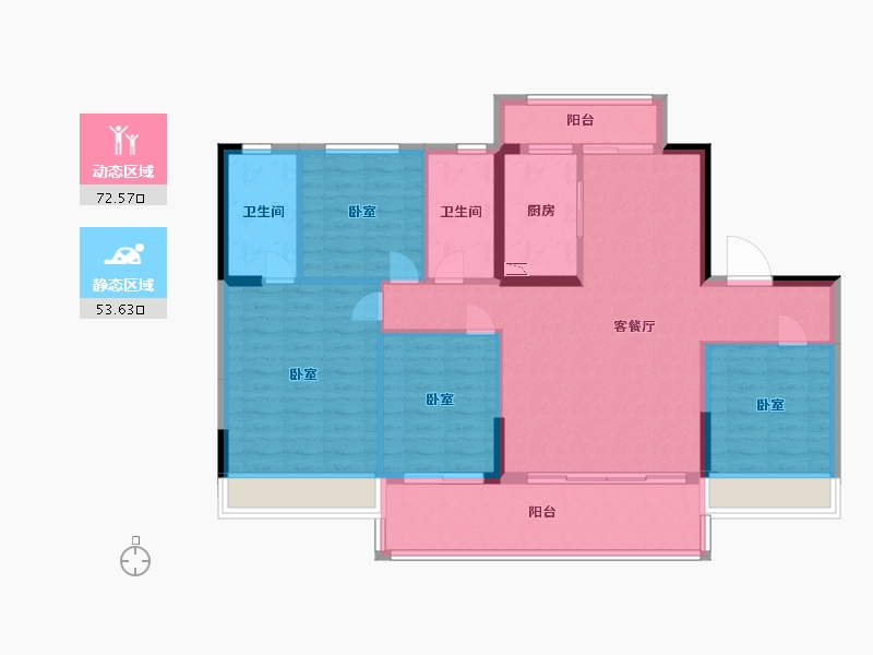 河南省-南阳市-淅川碧桂园·翡翠郡-114.00-户型库-动静分区