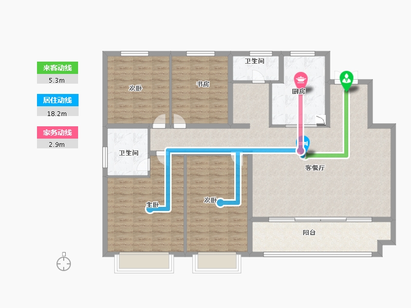 山东省-济南市-城发凤凰城-130.00-户型库-动静线