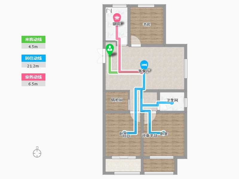 山东省-德州市-陵城地鑫·御园-91.60-户型库-动静线