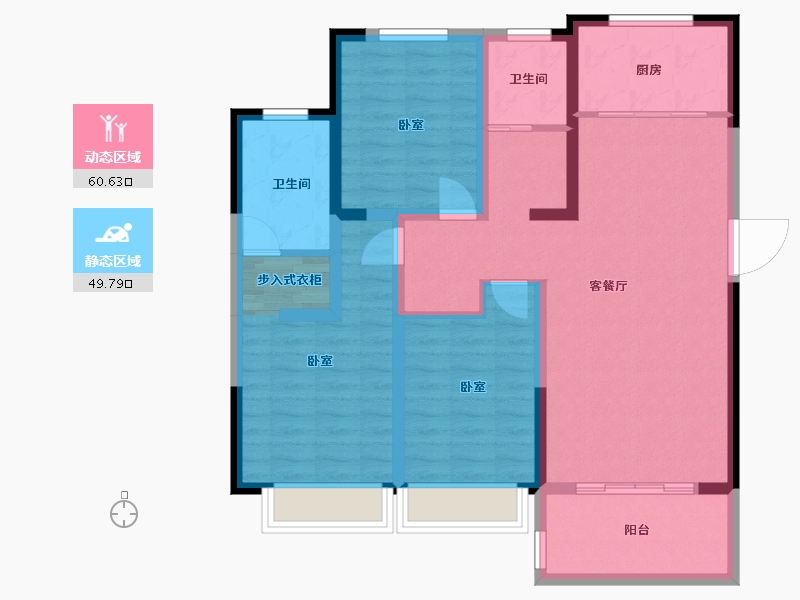 河南省-漯河市-东润翰悦府-98.26-户型库-动静分区