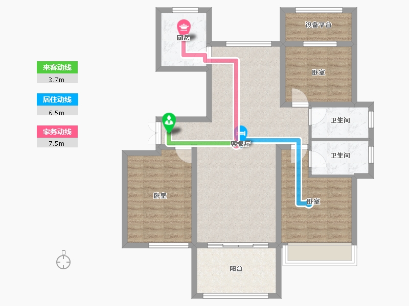 河南省-南阳市-盛世华城-99.87-户型库-动静线