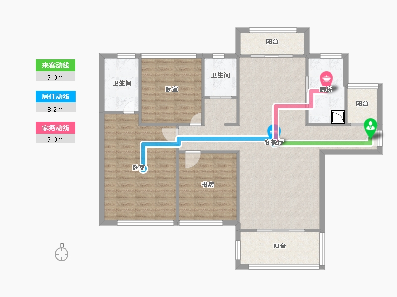 河南省-信阳市-誉鼎城央学府-106.03-户型库-动静线