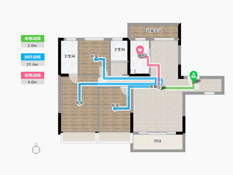 河南省-漯河市-临颍碧桂园-110.00-户型库-动静线