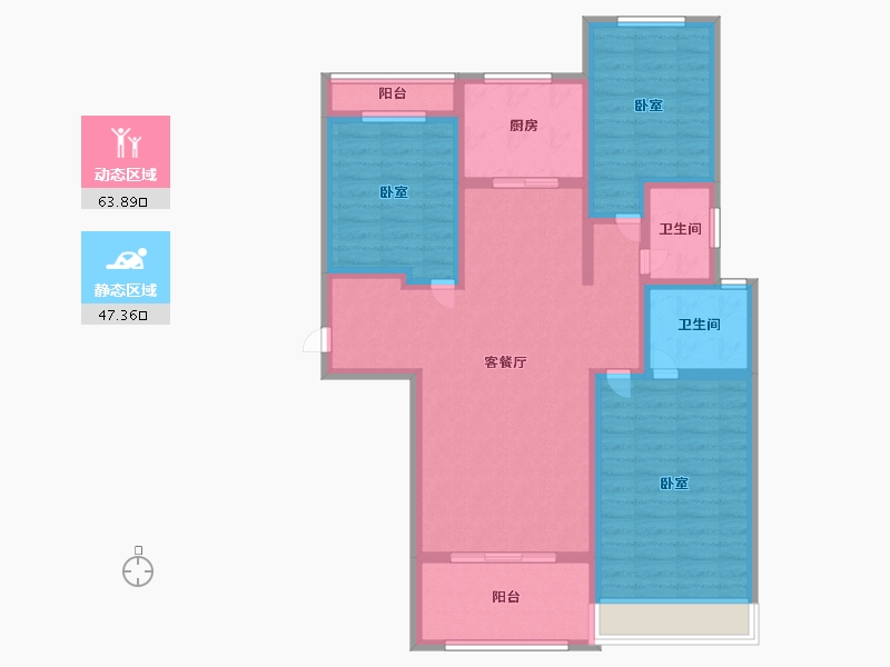 河南省-许昌市-北海腾飞花园-98.00-户型库-动静分区