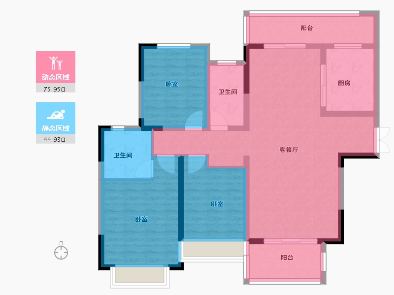 河南省-信阳市-固始建业城-108.00-户型库-动静分区