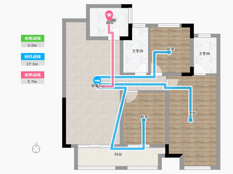 河南省-商丘市-建业公园里-96.00-户型库-动静线