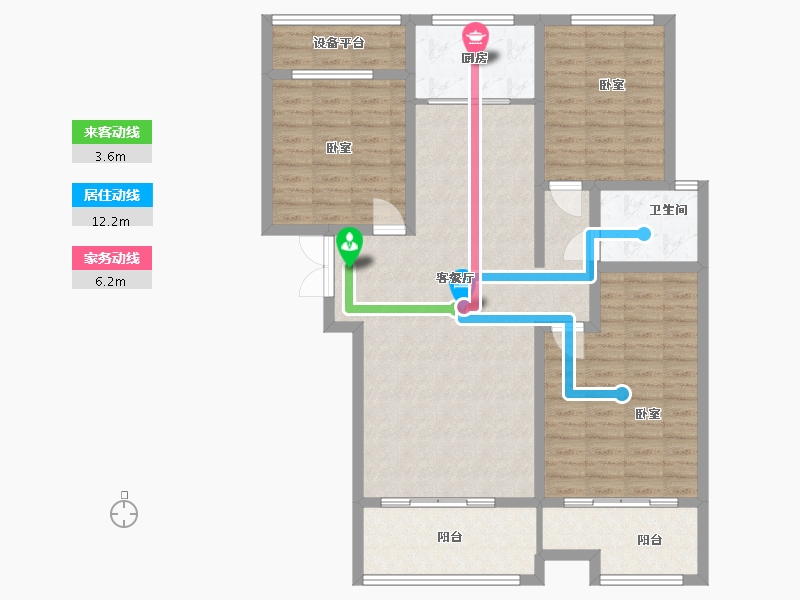 河南省-三门峡市-秀庭紫悦府-111.34-户型库-动静线