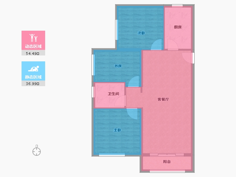 山东省-济南市-天鸿万象新天-83.00-户型库-动静分区