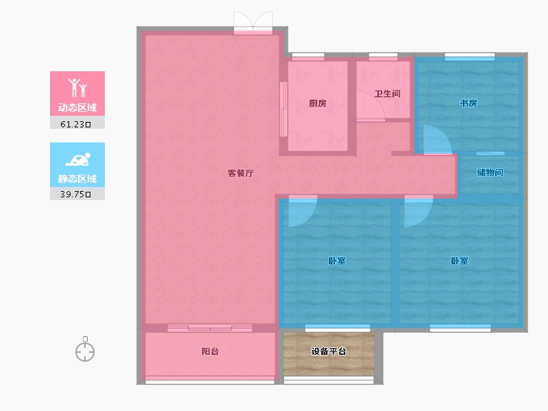 山东省-德州市-陵城地鑫·御园-94.00-户型库-动静分区