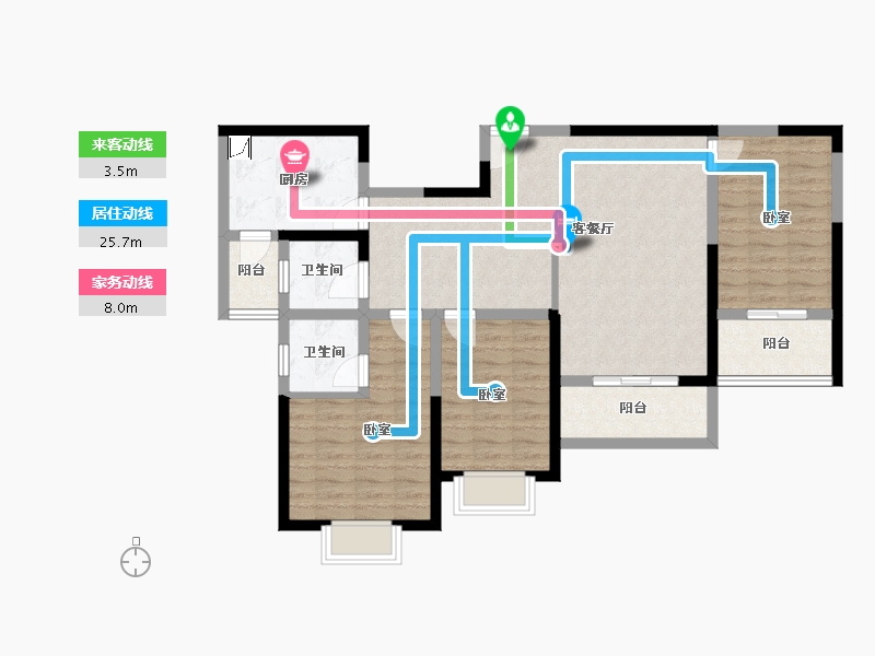 山东省-菏泽市-天正中央大街-98.01-户型库-动静线