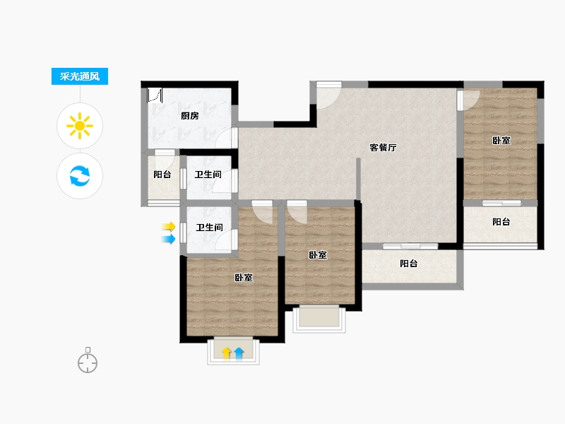 山东省-菏泽市-天正中央大街-98.01-户型库-采光通风